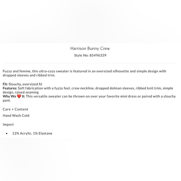 NWOT Free People Harrison Bunny Crew Small Brown New $168 retail Fuzzy Oversized - Picture 7 of 8